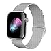 HILIMNY Compatible for Apple Watch Band 38mm 40mm 42mm 44mm, Stainless Steel Mesh Milanese Sport Wristband Loop with Adjustable Magnet Clasp for iWatch Series 1/2/3/4,Silver
