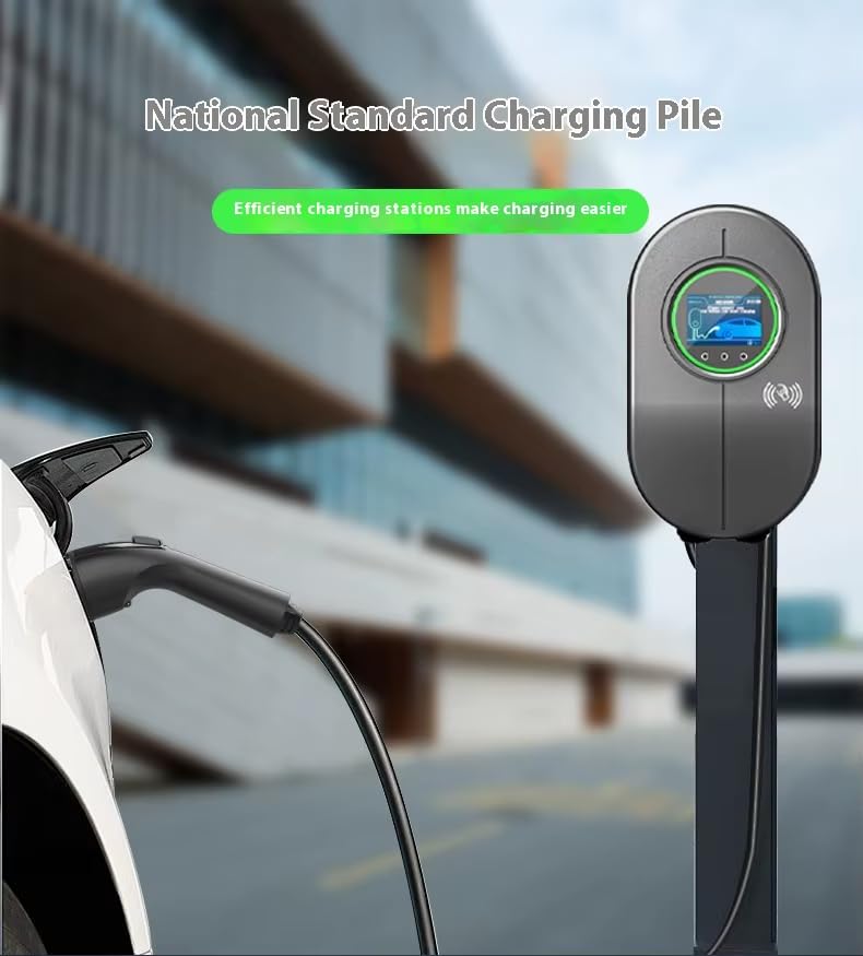Smart EV Charger | Wall Mounted | 22kW, 3-Phase, GBT | Wi-Fi Enabled | RFID Access | 5m Cable | Waterproof | LCD Display | 32A, 400V AC | for BYD, VW ID.4/ID.6, Rox, Leopar