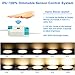 Kuniwa LED Under Cabinet Lighting Kit, Kitchen Puck Lights Dimmable 2W 1080lm Under Counter Lighting, Hand Wave Activated Switch Closet Lights, 3000K Warm White, Set of 6, All Accessories Included