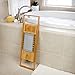 Bellasentials Bamboo Bathtub Caddy & Bathroom Organizer with Extending Sides and Adjustable Book Holder for a Customized Fit - Perfect Tray for Tub Accessories