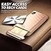 iPhone X Wallet Case, Clayco [Argos Series] Premium Hybrid Protective Wallet Case Credit Card Slot Holder for Apple iPhone X 2017 (BlushGold)