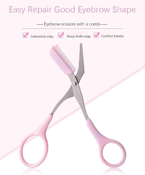 Atharv Sales Eyebrow Trimmer Scissors With Comb Lady Woman Men