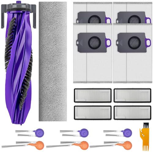 Accessories for Narwal Flow Roboter Vacuum, 1 Main Brush, 1 Sheet Cleaning Roller, 4 HEPA Filters, 6 Side Brushes, 4 Dust Bags, 1 Cleaning Tool for Narwal Flow