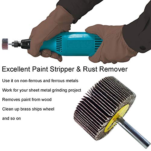 Mjump 12 Pcs 2”X 1” X1/4” Flap Wheels Set 3 pcs Of Each 40 60 80 and