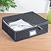 China Cup Storage Chest - Deluxe Quilted Microfiber (Black With Charcoal Trim) (13