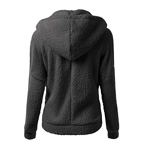 image for HGWXX7 Women's Hoodie Solid Winter Warm Plus Size Cotton Zipper Coat T