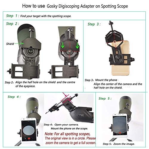 5 Gosky+20+60x60+Spotting+Carrying+Adapter