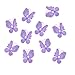 50pcs Wired Mesh Stocking Glitter Butterflies (Purple)