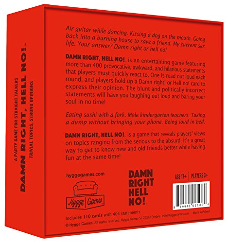 Damn right, Hell no! - A party game for straight talkers