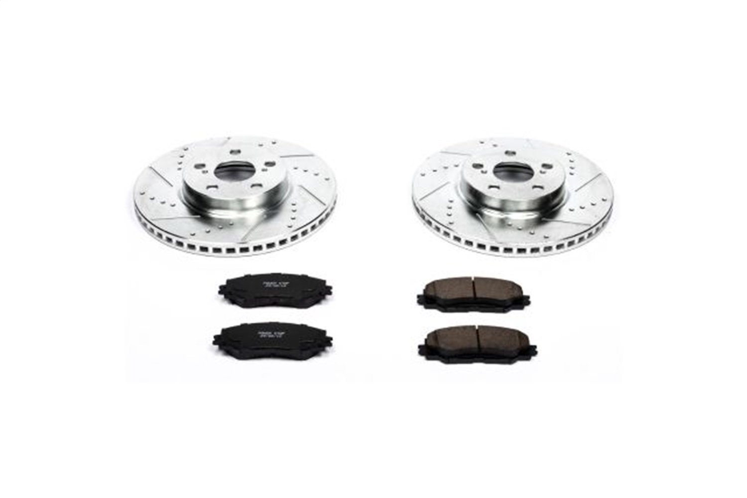 Power Stop K4669 Front Brake Kit with Drilled/Slotted Brake Rotors and