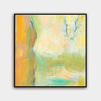 Framed Canvas Wall Art Abstract Color Painting Canvas Prints Home Artwork Decoration for Living Room,Bedroom - 16x16 inches
