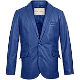 Isaac & David Chicago Lambskin Genuine Casual Wear Leather Blazer Sport Coat with Classic Button Closure for Men