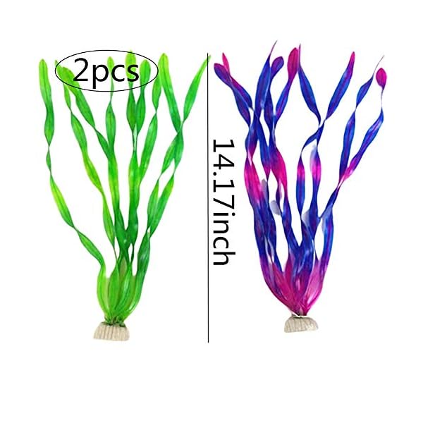 chunnron Piante Acquario Artificiali Piante Acquario Piante Decorative per acquari Ornamenti per Acquario Medio…