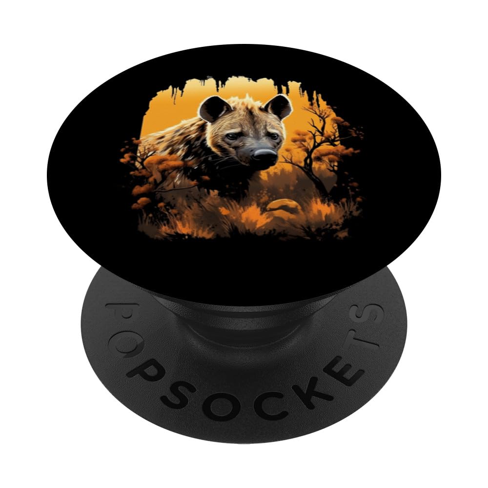 Hyena African Animal Gift for Safari PopSockets Swappable PopGrip
