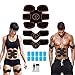 APZOVO Muscle Toner Rechargeable, EMS Abdomen Muscle Trainer with 6 Modes 10 Levels, Muscle Toner Toning Belt for Men Women, Free 10pcs Gel Pads Included (Black1)