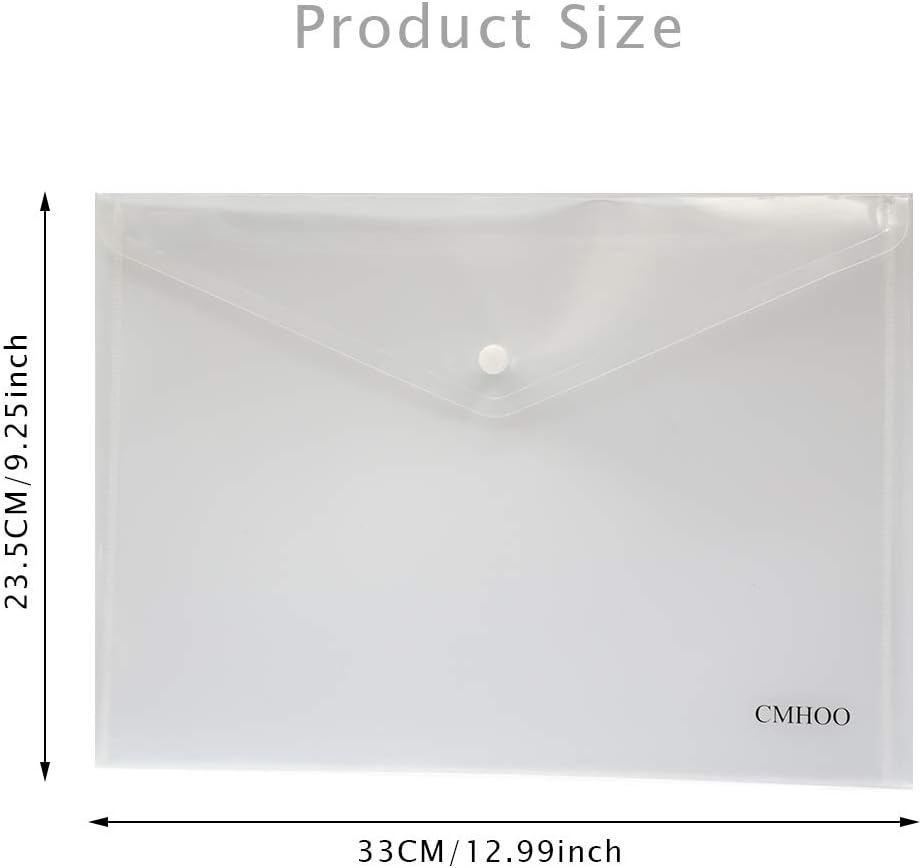 30Pcs Transparent Plastic A4 Folders Wallets Plastic Document Files ...