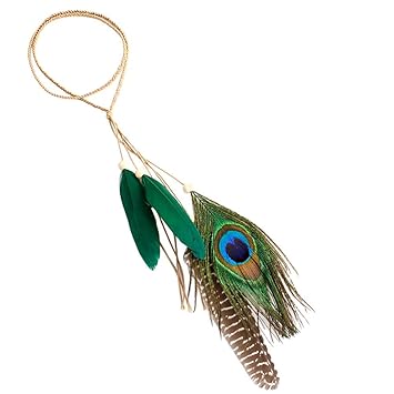 Amazon Com Eforstore Bohemian Hair Band Peacock Feather Hair Band