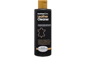 Furniture Clinic Leather Cleaner | Non-Toxic | Removes Dirt & Grime | All-Purpose Cleaning Solution for Couches, Car Seats, Purses, Shoes & Saddles | Restores All Leather Types | 17oz / 500ml