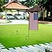 KINREX Garden Flag Pole Holder Stand - Black Metal Iron Wrought Stake Poles for Outdoor Garden Lawn Yard - 3 Piece Set - 35
