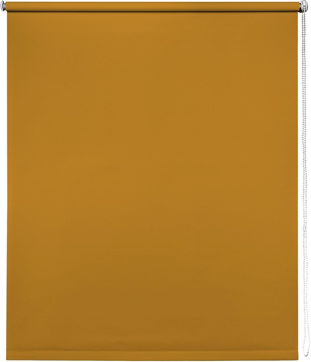 New Edge Blinds Ochre Thermal Blackout Roller Blinds 90cm x 165cm
