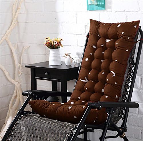 Rart High Back Chair Cushion,Polyester Thick seat Cushion Breathable Chair Booster Cushion Garden Home Office Chair Padded with 2 Loop Straps-D 110x40x8cm(43x16x3inch)