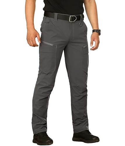 NAVEKULL Men's Lightweight Tactical Pants Quick Dry Work Cargo