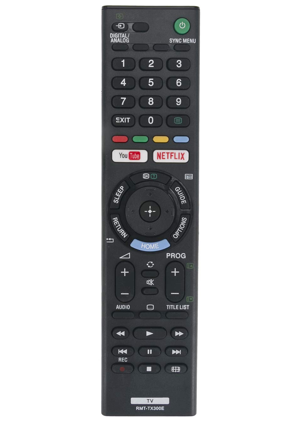 VINABTY RMT-TX300E Replacement Remote Fit for Sony Android TV KDL-40WE663 KDL-43WF663 KD-43X7052 KD-43X7053 KD-49X7053 KD-49XE8396 KD-43XG7073 KD-43XF7093 KD-49XF7073 KDL-40WE665 KDL-43WF665