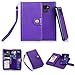Galaxy S9 Case, 10 Card Slot - ID Slot, Button Wallet Folio PU Leather Case Cover with Detachable Magnetic Hard Case for Samsung Galaxy S9 (2018 Release) - Purple