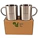 Better For Your Stainless Steel Double Wall Coffee Mugs, 13.5 oz, Set of 2, Purple-Orange