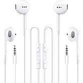 2 Packs Apple Wired Headphones Earbuds with Microphone,in-Ear Earphones Volume Control[Apple MFi Certified] Headphones Compat