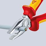 KNIPEX Combination Pliers 180 mm VDE Chrome-Plated Insulated Grips 03 06 180 view 2