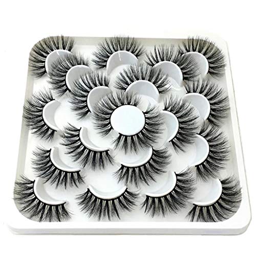 â˜€ Dergo â˜€10Pair Luxury 6D False Lashes Fluffy Strip Eyelashes Long Natural Party