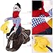 UEETEK Dog Rider Costume: Halloween Dog Costume, Fits Dogs Under 7KG