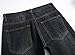 NITAGUT Men's Ripped Slim Fit Tapered Leg Jeans Smoke Black-US 34