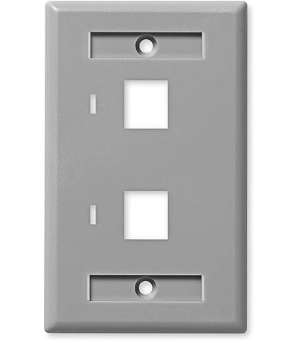 Placca Doppia Gang RiteAV Per Keystone - Grigio, 8 Porte | Per Scatole Standard, Con Viti - Foto 9