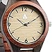 Treehut Wooden Watches for Men, Japanese Quartz Movement, Stylish Exotic Wrist Watch with Adjustable Stainless Steel Buckle, Wooden Straps, Watch Made from Ebony and Redwood, Relojes para Hombre