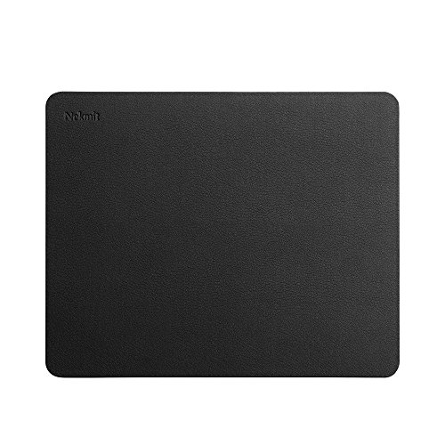 Nekmit Leather Mouse Pad with Waterproof Coating, Non Slip Base, Black - Thumbnail 4