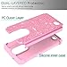 LeYi LG Aristo Case,LG Risio 2 Case,LG Phoenix 3/ Fortune/Rebel 2 LTE/ K8 2017 Case with HD Screen Protector for Girl Women, Glitter Cute [PC Silicone Leather] Protective Case for LG LV3 TP Pink