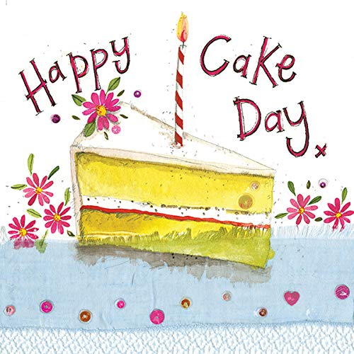 Alex Clark Piece of Cake Birthday Card - Cake Day - Floral - Funny Birthday Card - Joke Birthday Card - Cards To Celebrate - Designed and Printed in the UK…