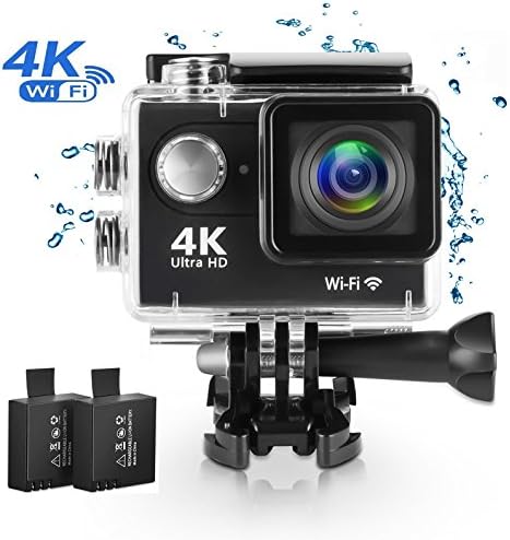 Action Camera 4K Wi-Fi 16MP Full HD 1080P Waterproof Cam with SONY Sensor Waterproof up to 30m