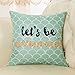 Fjfz Summer Decoration Let's Be Mermaids Motivational Sign Inspirational Decor Cotton Linen Home Decorative Throw Pillow Case Cushion Cover for Sofa Couch, 18