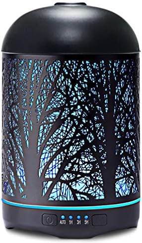 Ultrasonic Essential Oil Diffuser 260ml - ARVIDSSON Metallic Cool Mist Aromatherapy Diffusers for Essential Oils - 7 Colors Changed LED Light & Whisper-quiet