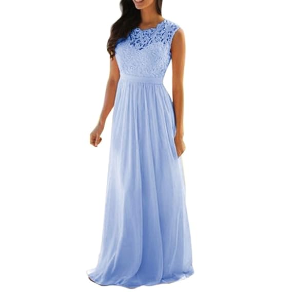Bfmyxgs Women Lace Applique Elegant Coral Bridesmaid Dresses Wedding Guest Dress