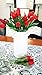 Decora 10Pcs/Bag PU Holland Mini Tulip Artificial Flower Real Touch for Wedding,Home,Party Decoration (Red)