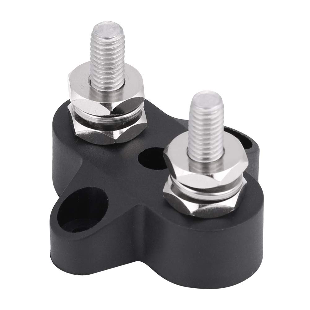 Bus Bar - 12V Bus Bar-Replacement M6 Bus Bar Power Terminal Block Dual 48V 2 Studs Heavy Duty Stainless Steel Positive Power Distribution