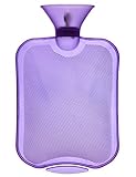 2 Liter Sure Health and BeautyThermoplastic Hot Water Bottle / Bag Warmer Relaxing Heat / Cold Therapy Home Outdoor (Purple)