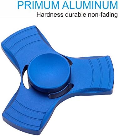 Posife Fidget Spinner EDC Hand Spinner Focus Fingertip Spinner Fidget Toys High Speed aluminum Metal Relieving ADHD, OCD, Anxiety, Stress and Boredom (Blue)