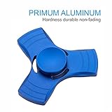 Posife Fidget Spinner EDC Hand Spinner Focus Fingertip Spinner Fidget Toys High Speed aluminum Metal Relieving ADHD, OCD, Anxiety, Stress and Boredom (Blue)