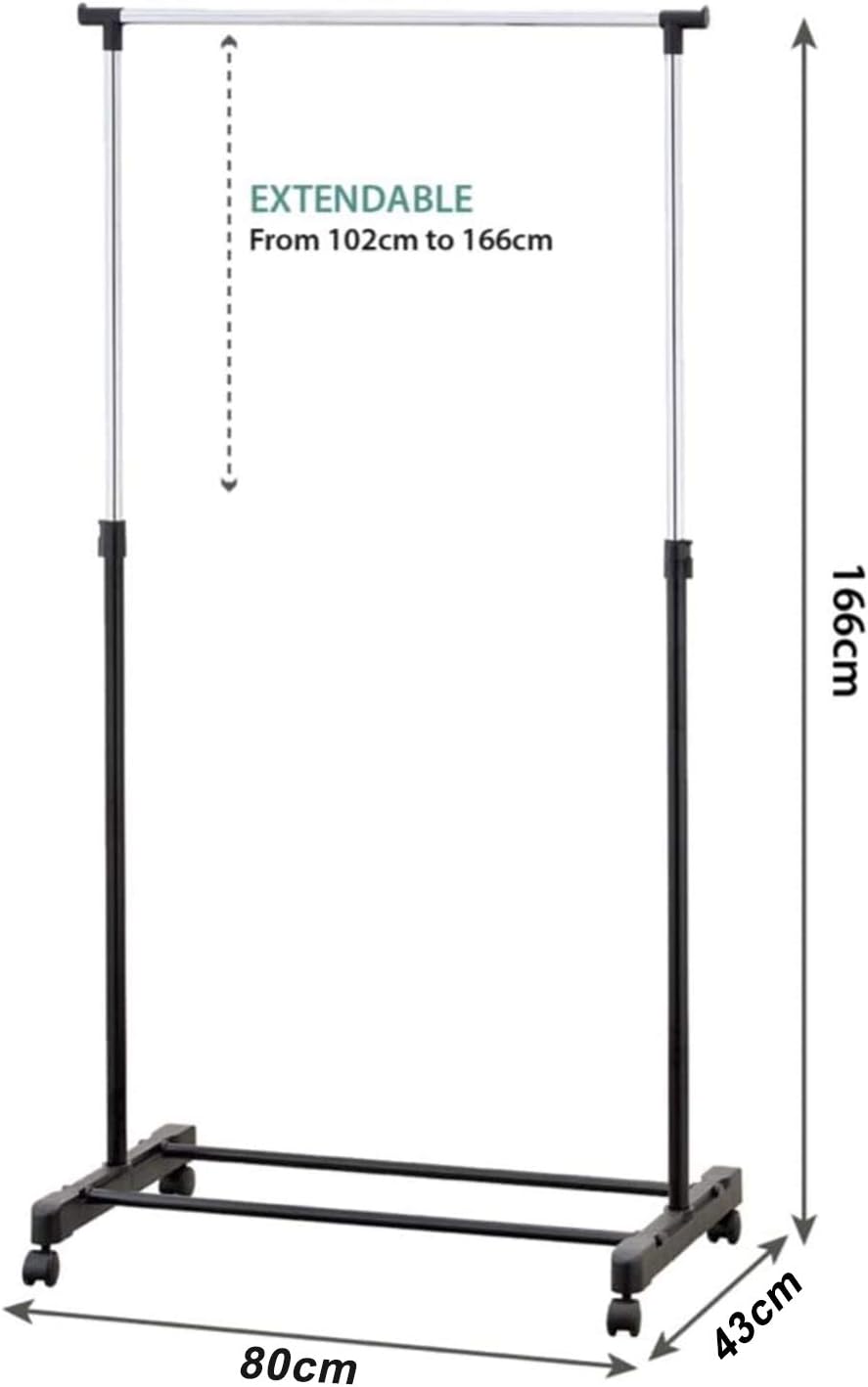 metal rolling shoe rack on Lightweight Portable Adjustable Height Rails Coat Hanging Shoe Storage Shelf Stand With Rolling Directional Castor Wheels