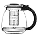 Hashtagg Tea Set – Stylish Glass Teapot with Removable Stainless Steel Infuser + 4 Cups – Strong Plastic Handle & Lid for Comfortable and Safe Use – 1200ml (40.6oz)